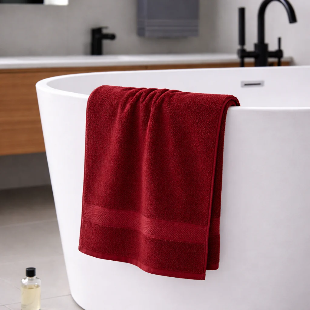 1 PC Bath Towel-Red