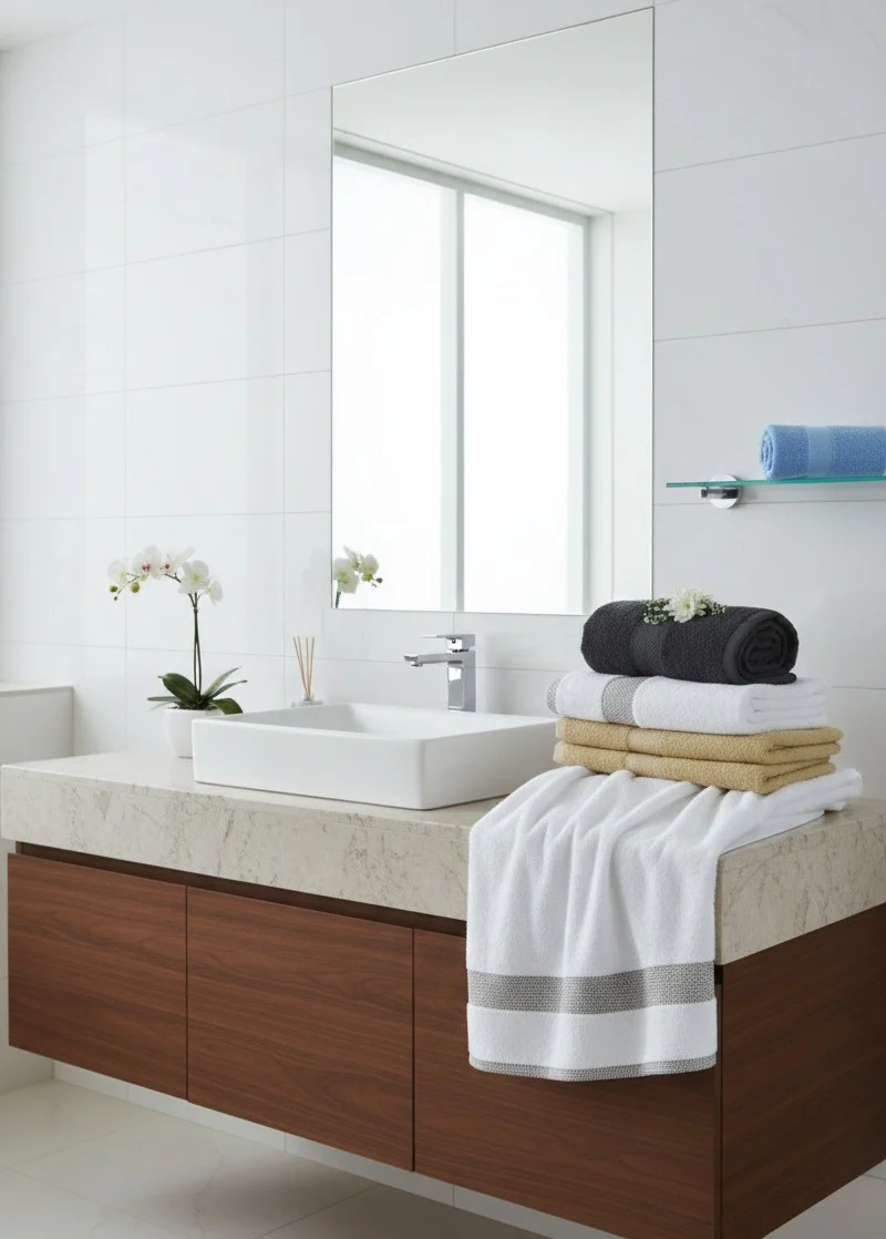 1 PC Bath Towel-White - Image 2