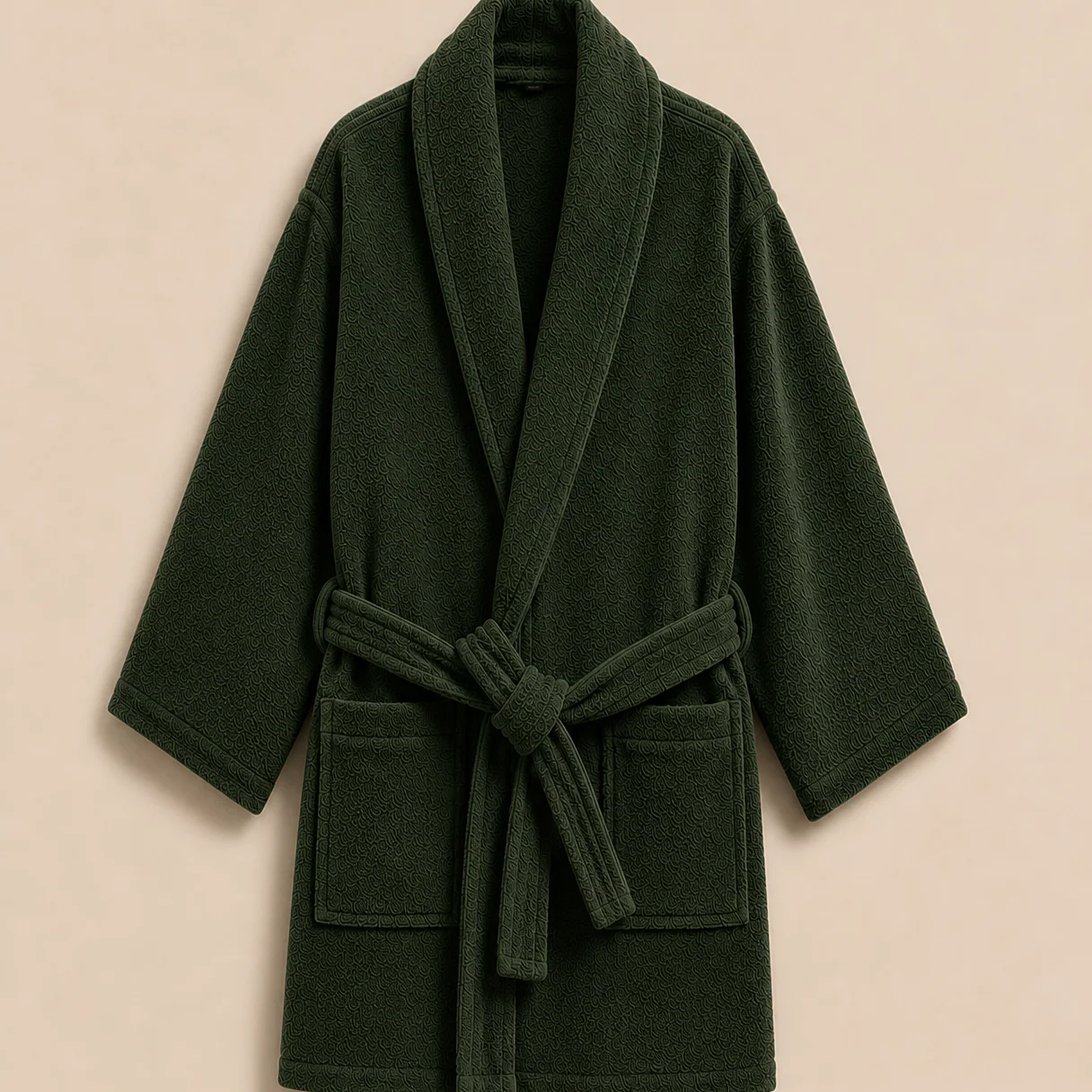 100% Cotton Bathrobe- Green