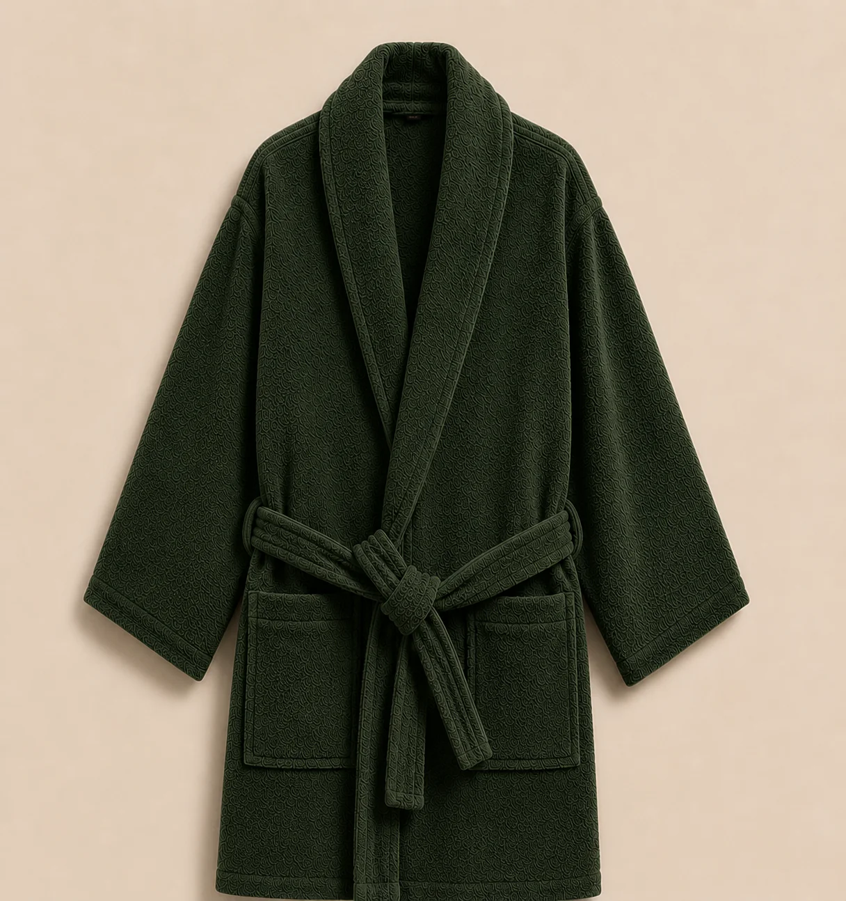 100% Cotton Bathrobe- Green - Image 2
