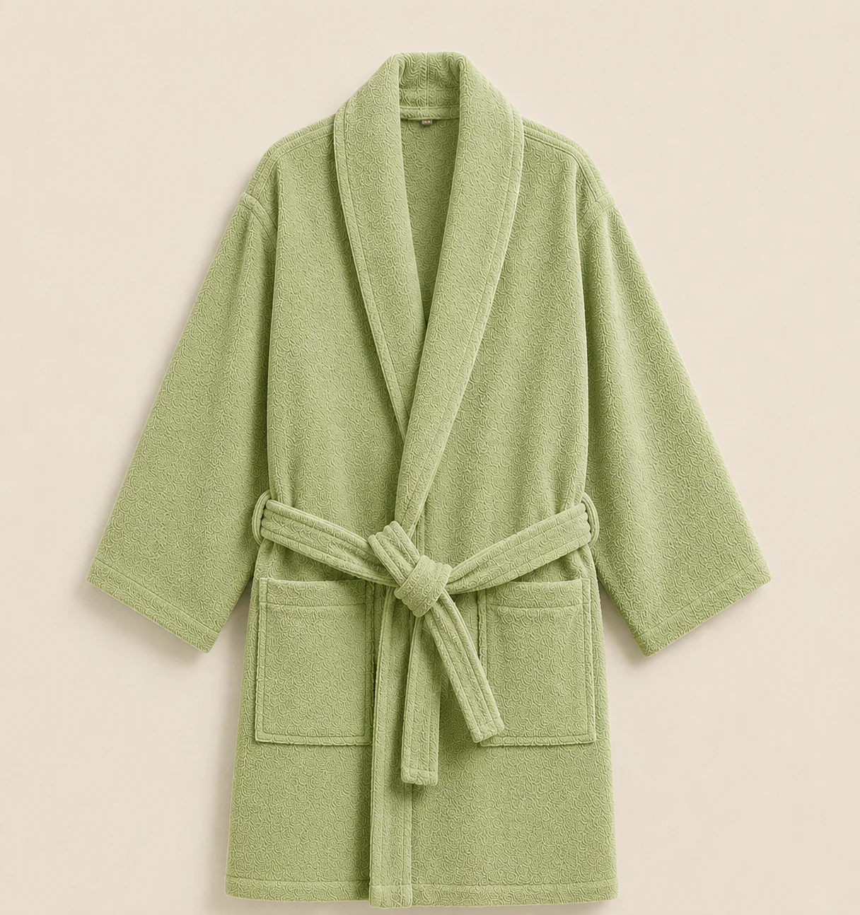 100% Cotton Bathrobe- MINT - Image 2