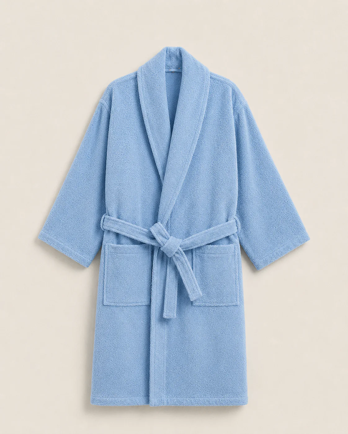 100% Cotton Bathrobe- SKY BLUE - Image 2