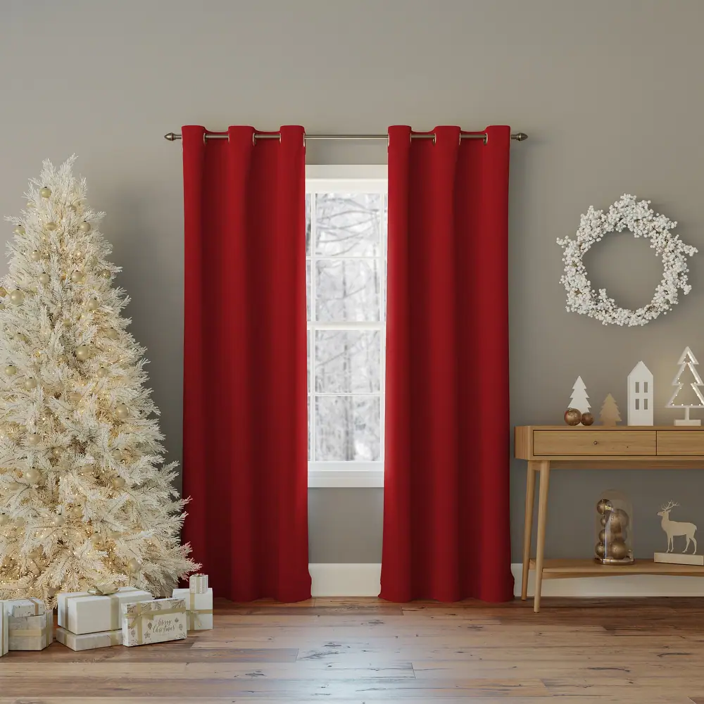 2 PCs Blackout Room Curtains-Maroon - Image 6