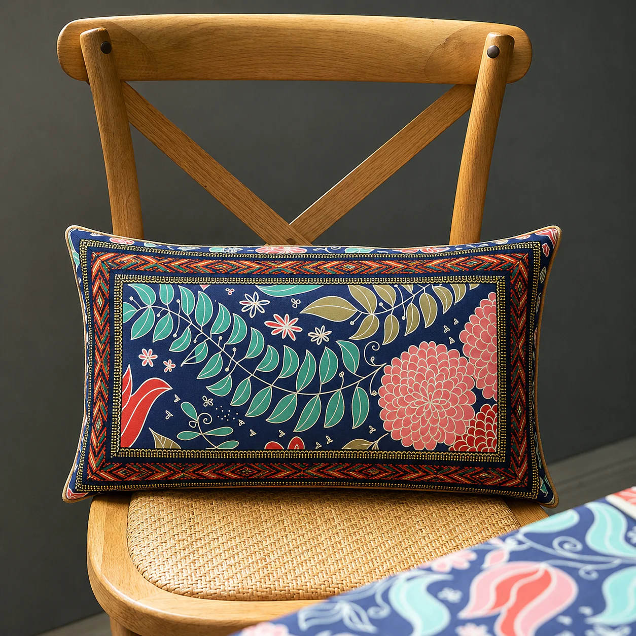 2 PCs Digital Printed Cotton Cushions- Nouve - Image 3