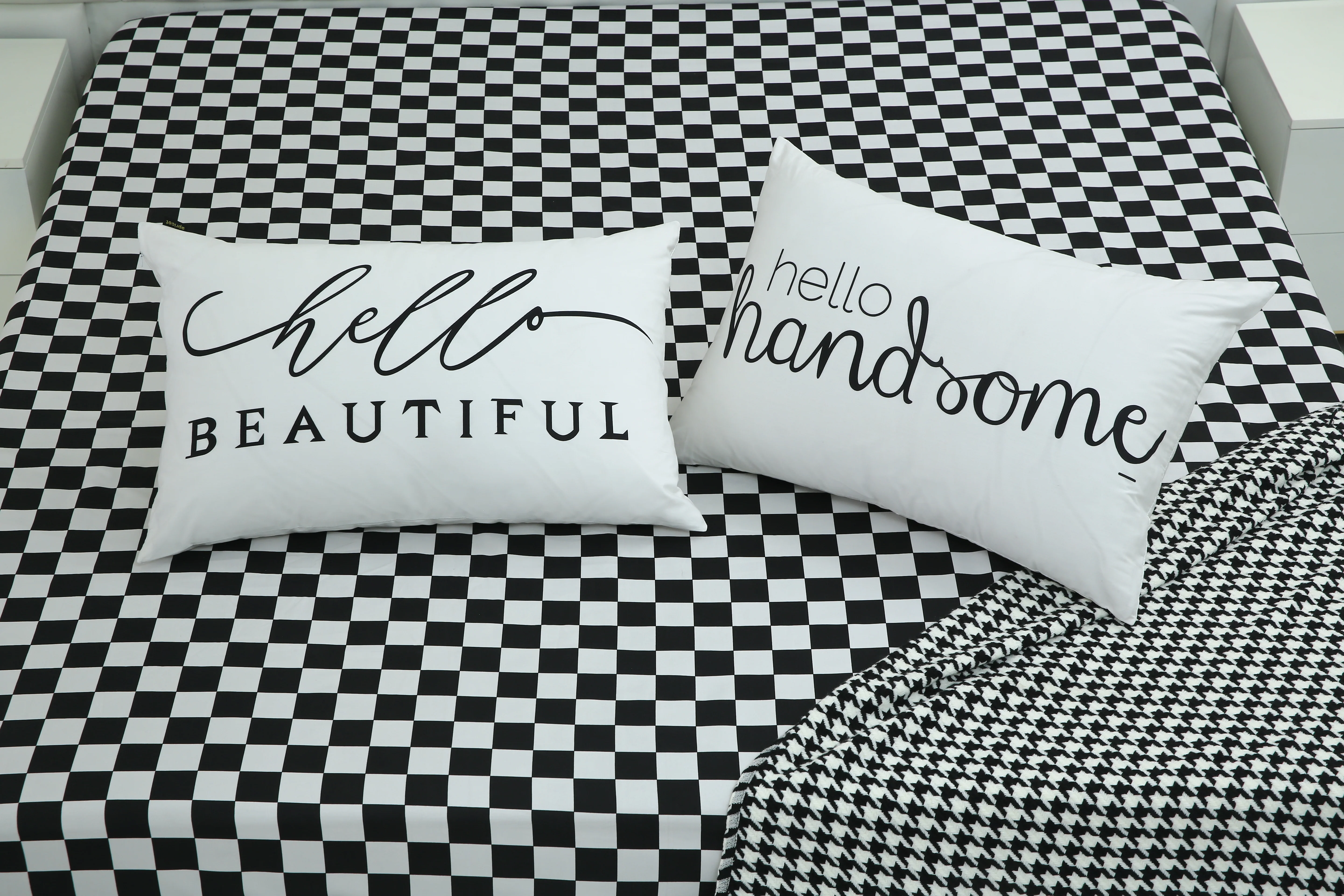 2 PCs Digital Printed Couple Pillow-Beautiful/Handsome - Image 3
