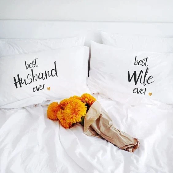 2 PCs Digital Printed Couple Pillow-Best Husband/Wife - Image 2