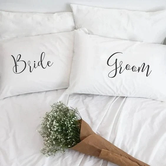 2 PCs Digital Printed Couple Pillow-Bride/Groom