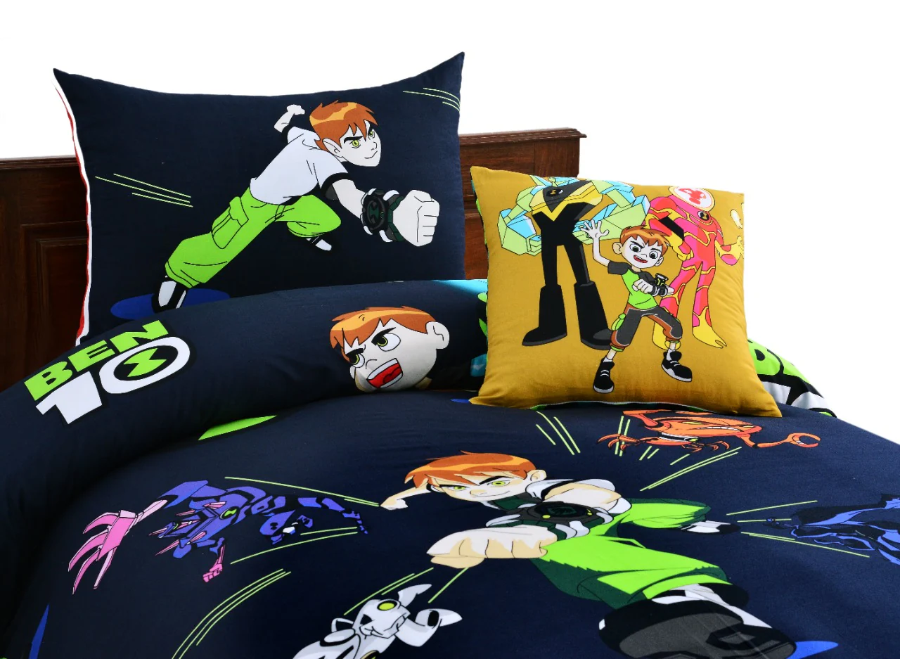 2Pcs Digital Printed Single Bed Sheet- Ben10 - Image 3