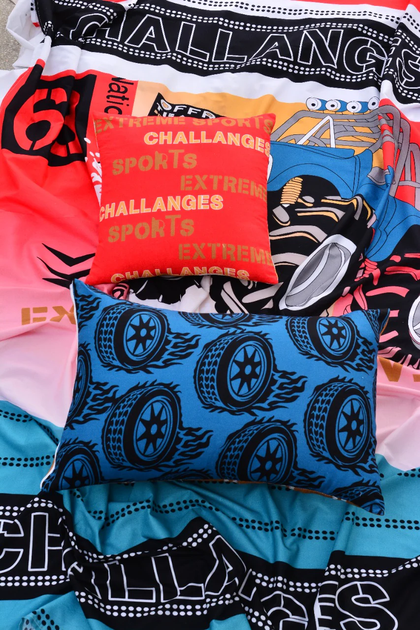 2Pcs Digital Printed Single Bed Sheet- Challanges - Image 5