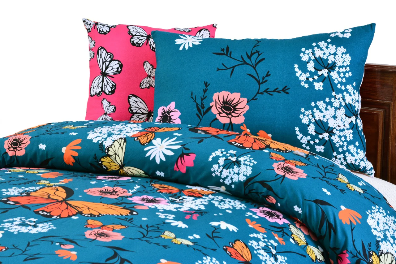 2Pcs Digital Printed Single Bed Sheet- Garden - Image 2