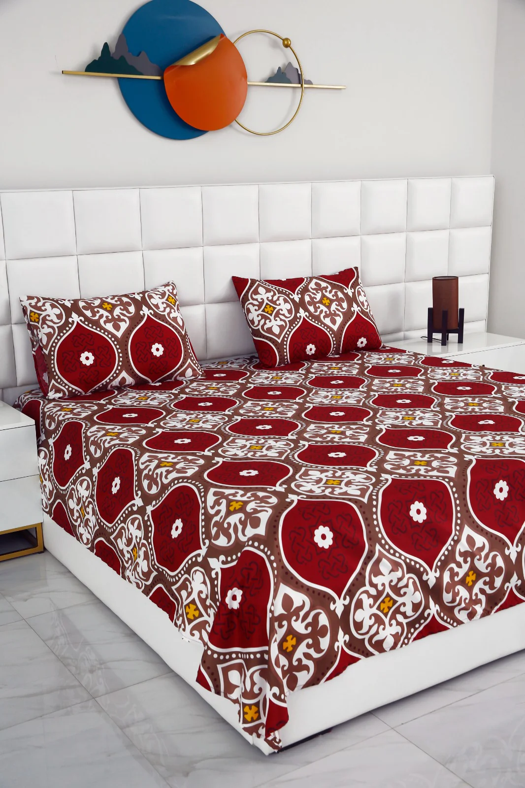 2Pcs Single Bed Sheet-Brown Crown - Image 6