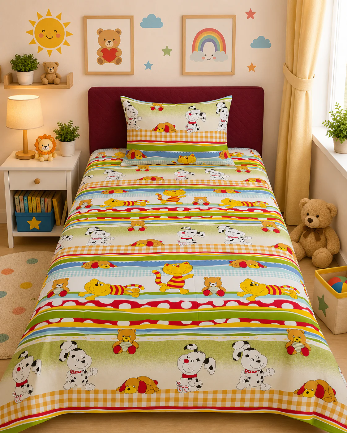 2Pcs Single Bed Sheet- Sb187 - Image 2