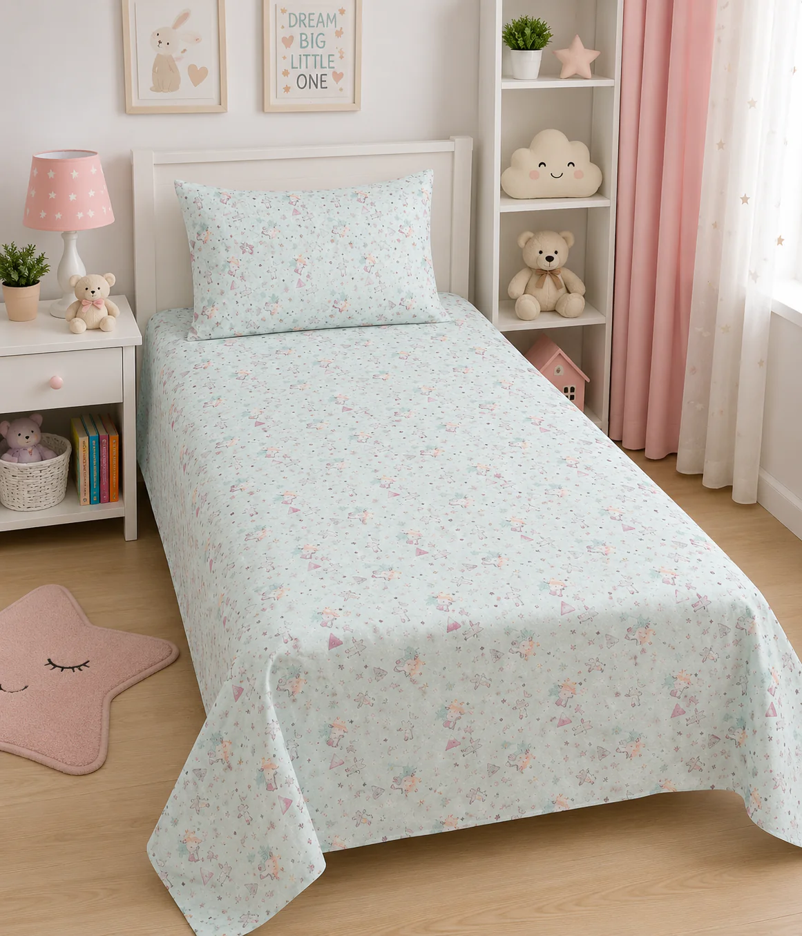 2Pcs Single Bed Sheet- SB342 - Image 2
