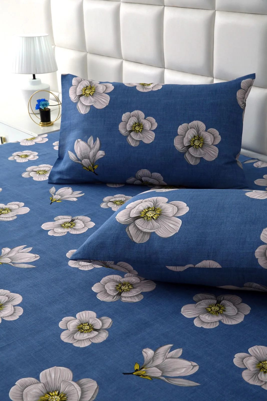 2Pcs Single Bed Sheet-White Orchid - Image 2