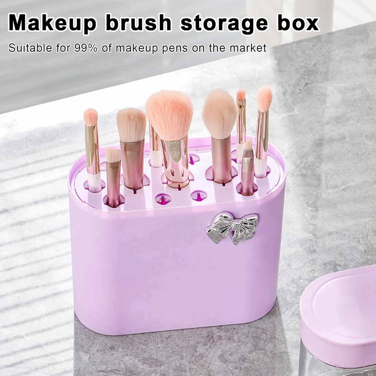 3 in 1 Makeup Brush Cleaning Box-Lilac - Image 6