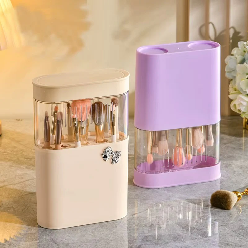3 in 1 Makeup Brush Cleaning Box-Lilac - Image 8