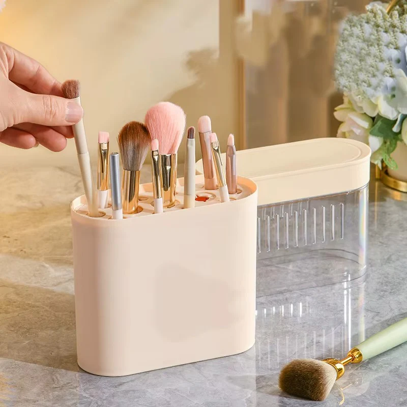 3 in 1 Makeup Brush Cleaning Box-beige - Image 10
