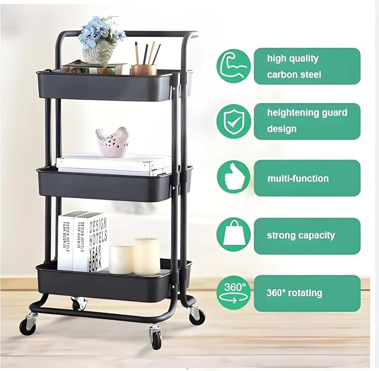 3-Layers Multi-function Trolley Storage Organizer(15262) - Image 14