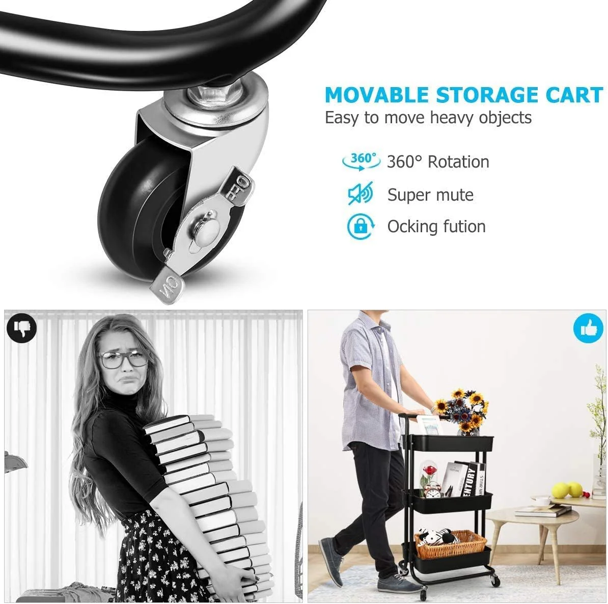 3-Layers Multi-function Trolley Storage Organizer(15262) - Image 18