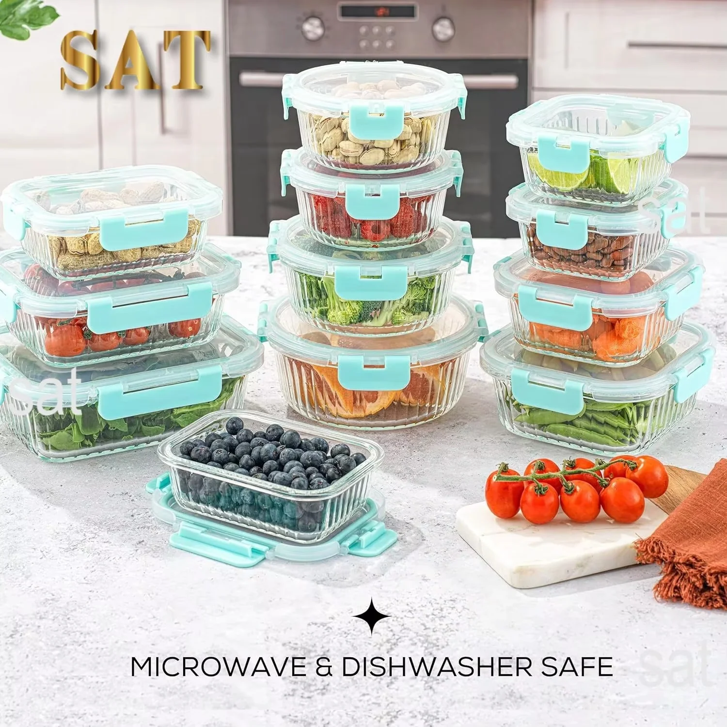 3 Pack Rectangular Food Storage15492 Containers With Lid-SA2408-292 - Image 4
