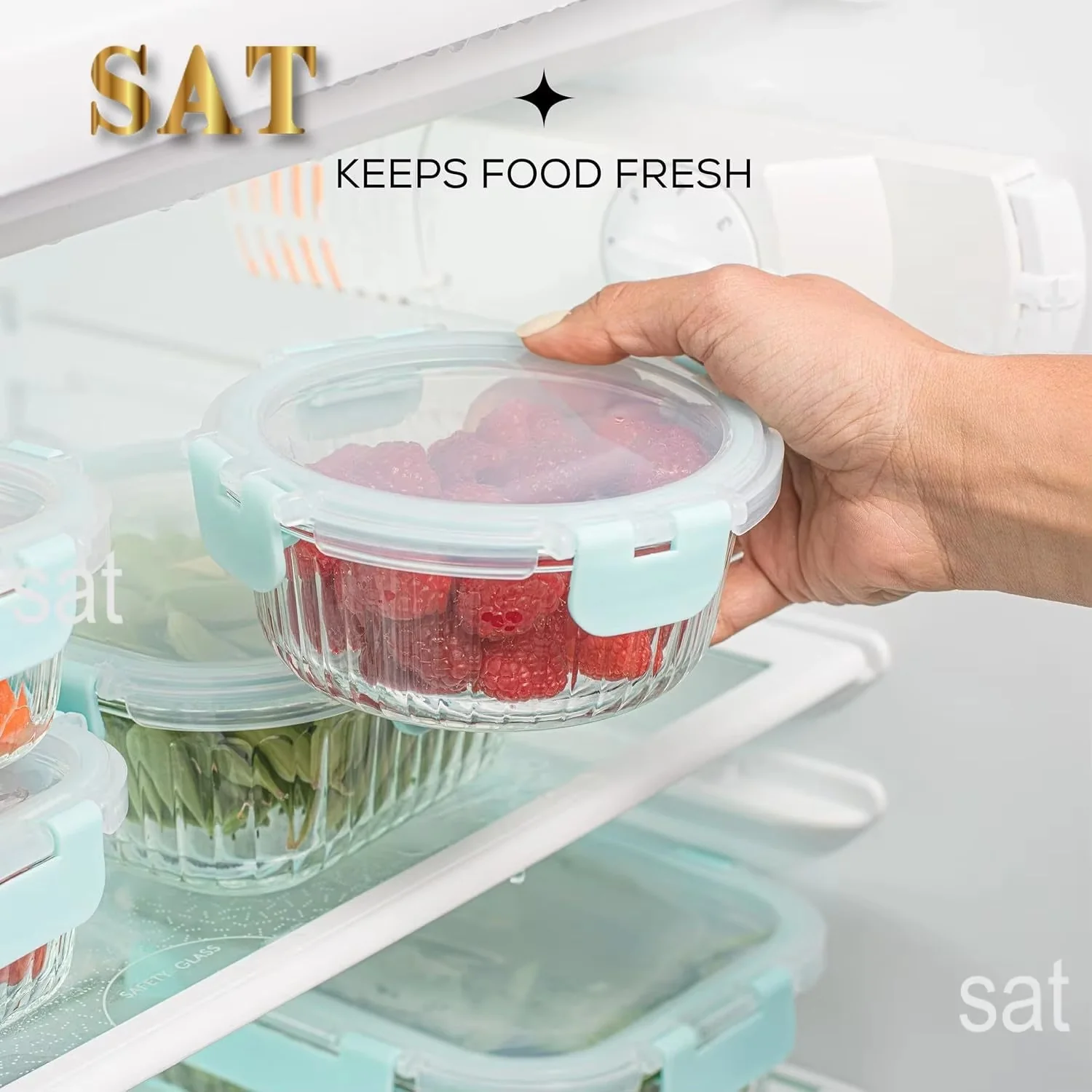 3 Pack Rectangular Food Storage15492 Containers With Lid-SA2408-292 - Image 5
