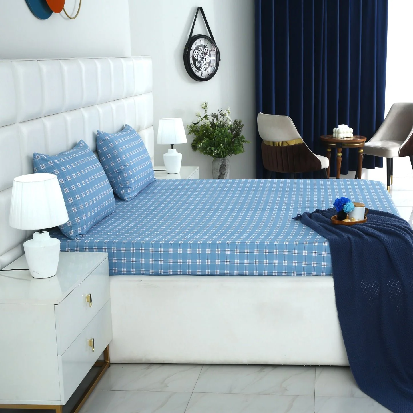 3 PCs Bed Sheet-Waterfall Geometric