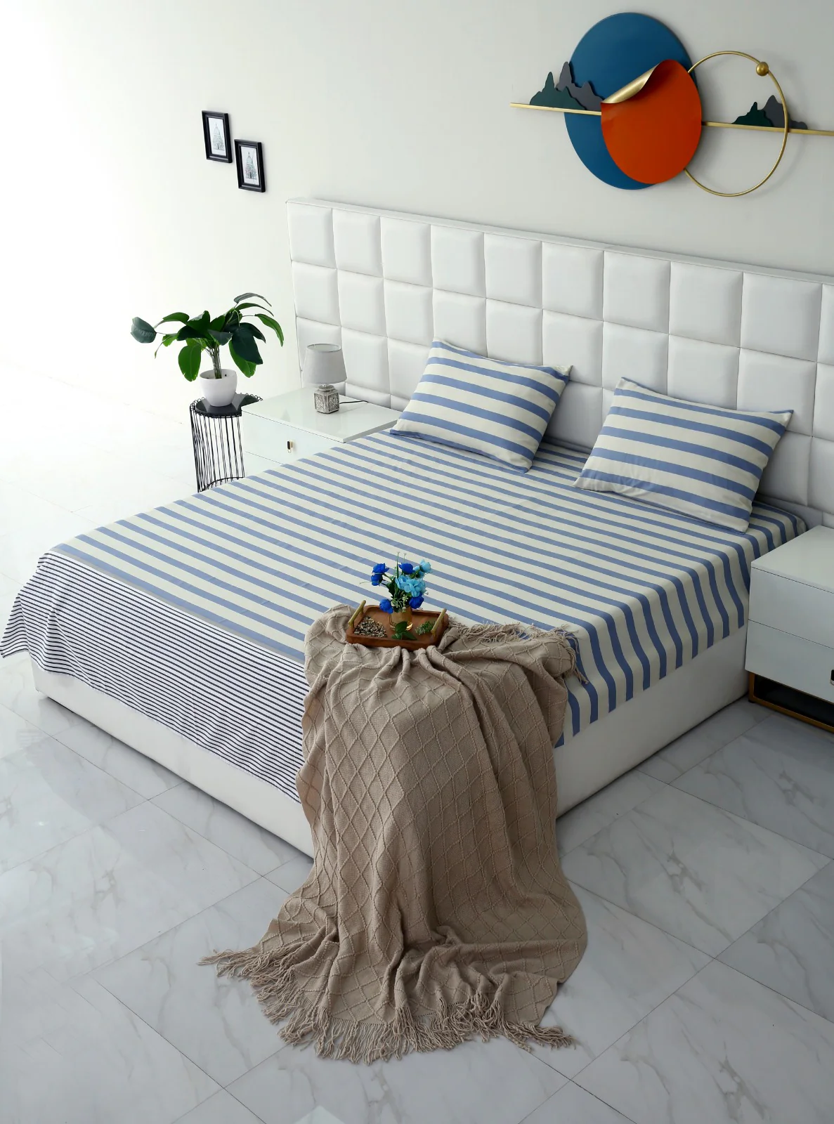 3 PCs Double Bed Sheet-DB343 - Image 5