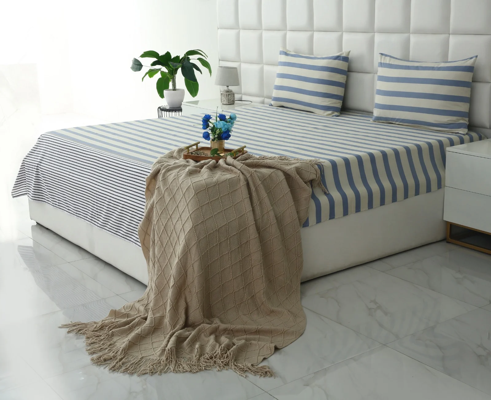3 PCs Double Bed Sheet-DB343 - Image 7