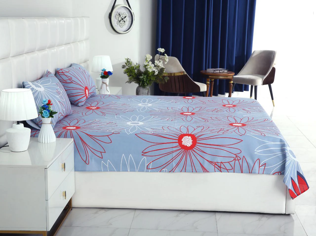 3 PCs Double Bed Sheet-DB-275 - Image 4