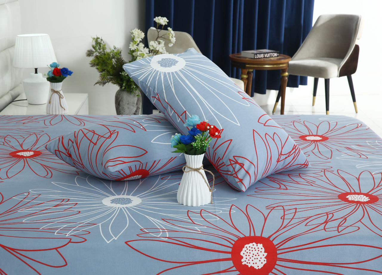3 PCs Double Bed Sheet-DB-275 - Image 6