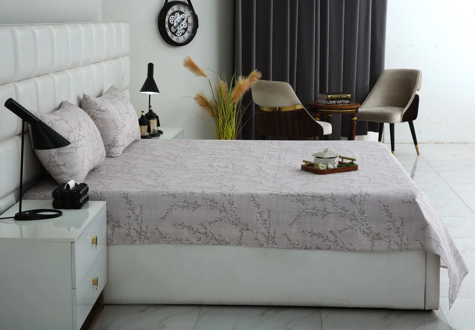 3 PCs Double Bed Sheet- Jaipur Waves - Image 4