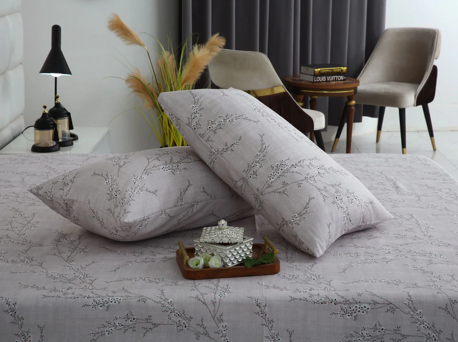 3 PCs Double Bed Sheet- Jaipur Waves - Image 8