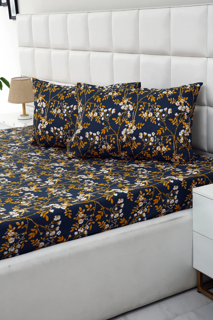 3 PCs Double Bed Sheet-Aurelia - Image 2