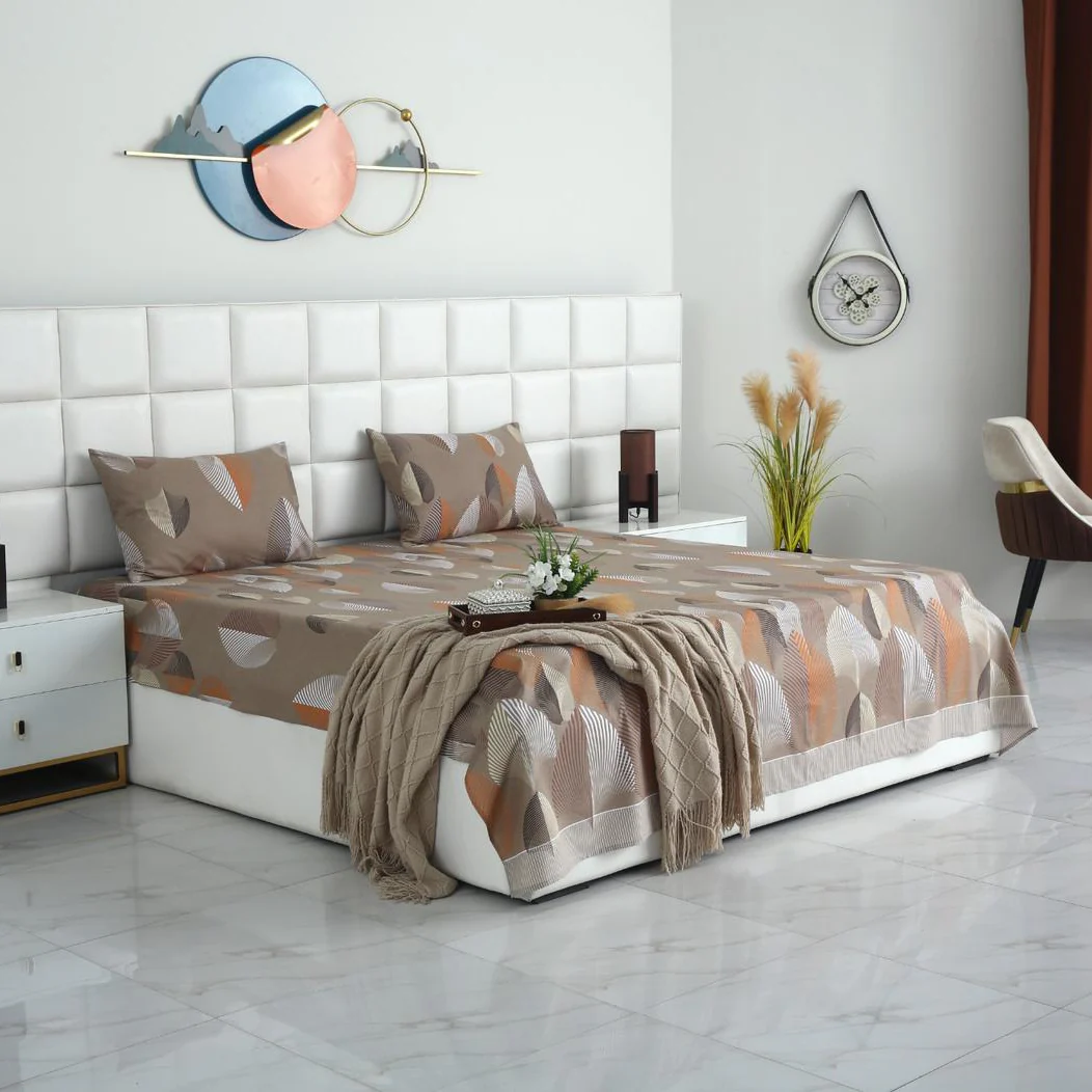 3 PCs Double Bed Sheet-DB-236
