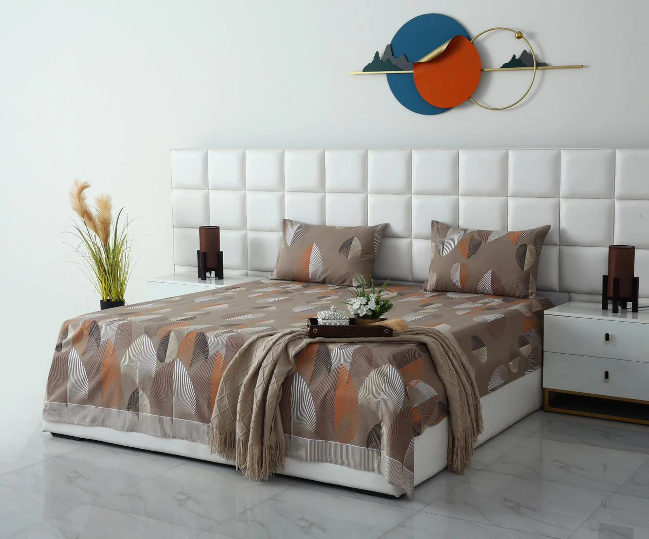 3 PCs Double Bed Sheet-DB-236 - Image 6