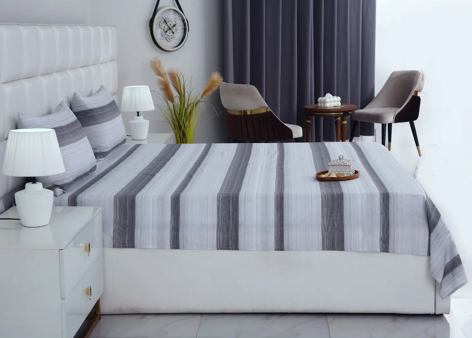 3 PCs Double Bed Sheet-DB116 - Image 3