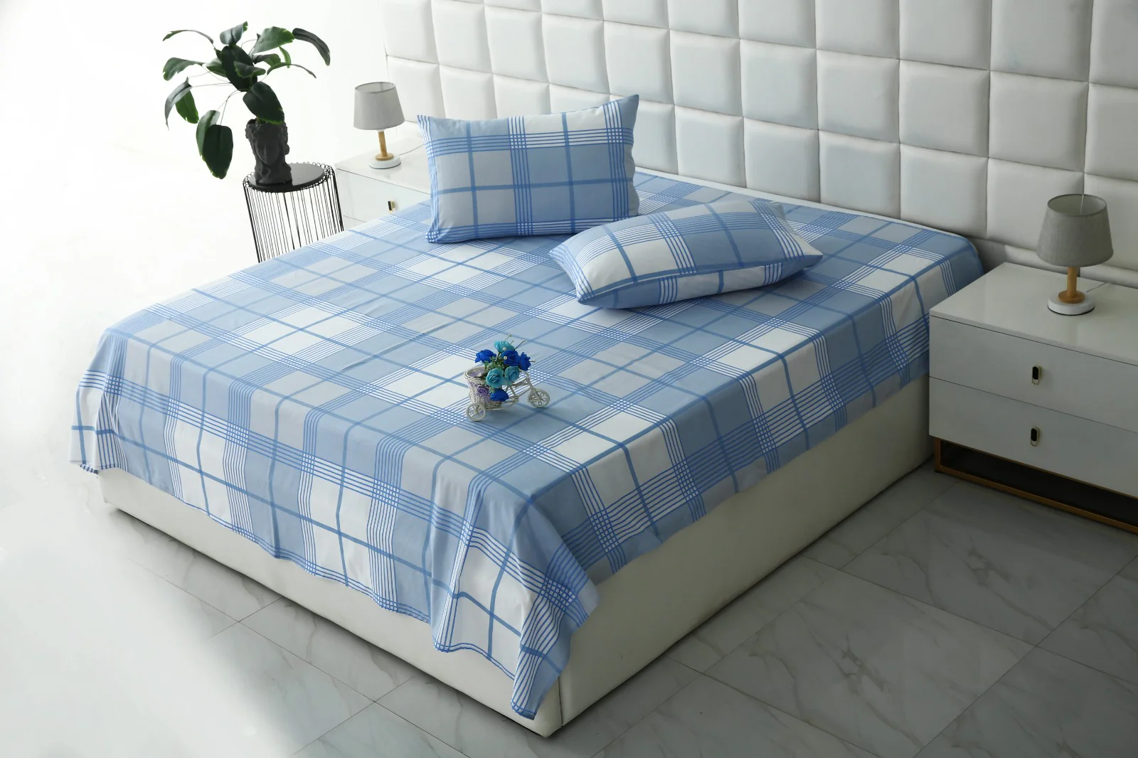 3 PCs Double Bed Sheet-DB344 - Image 2