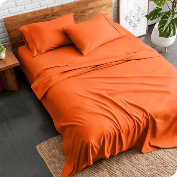 3 PCs Double Bed Sheet Dyed-Slush