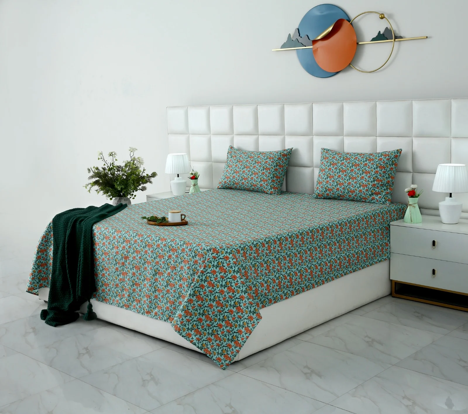 3 PCs Double Bed Sheet With Same Packing- Peach Fuzz - Image 3