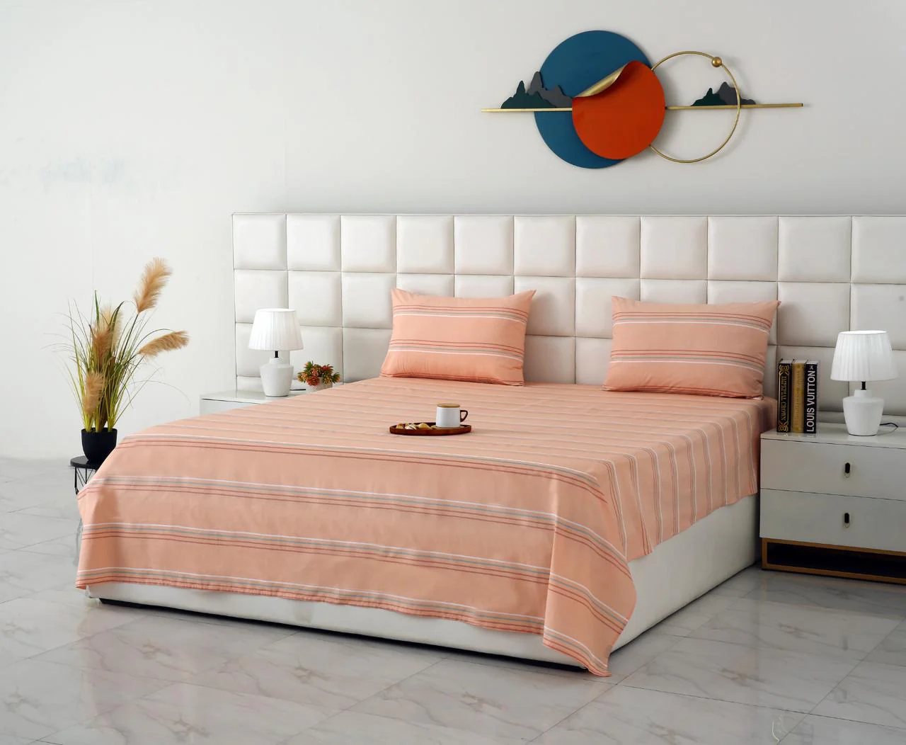 3 PCs Double Bed Sheet With Same Packing-DB-278 - Image 3