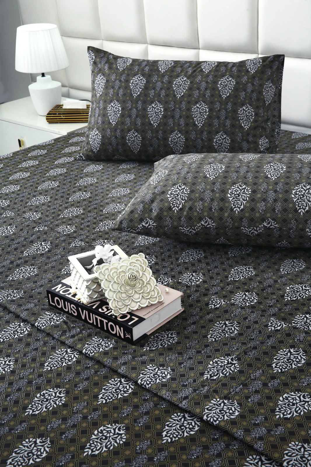 3 PCs Double Bed Sheet With Same Packing- Amber Grey - Image 8