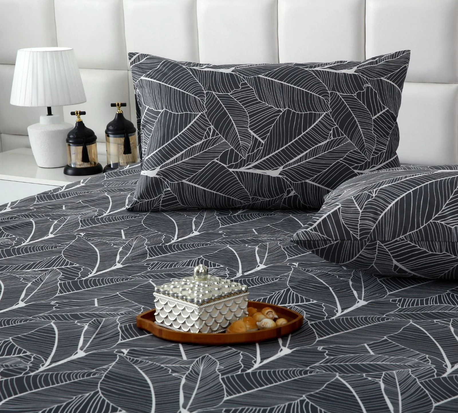 3 PCs Double Bed Sheet With Same Packing- Ash Petals - Image 6