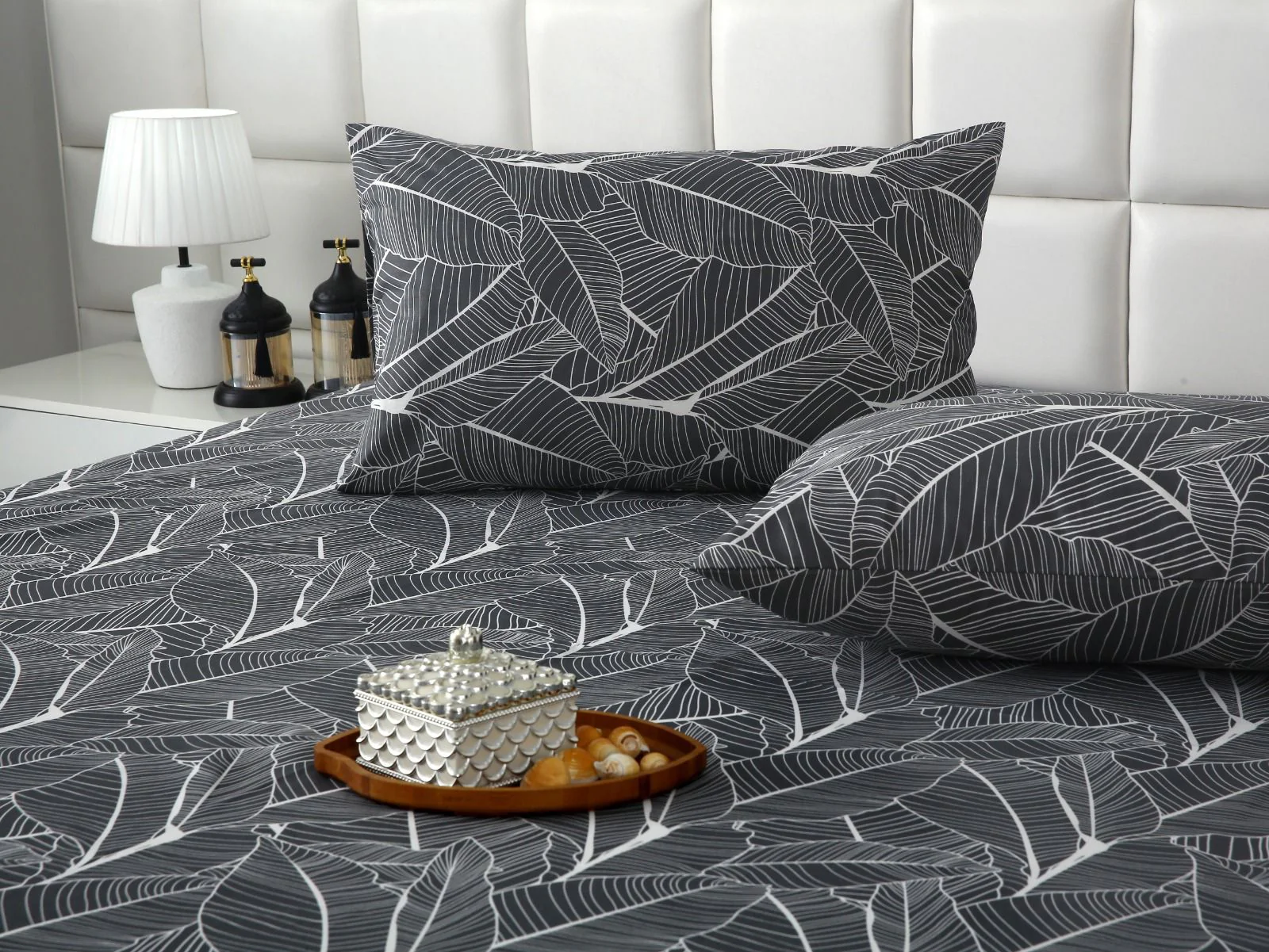 3 PCs Double Bed Sheet With Same Packing- Ash Petals - Image 7