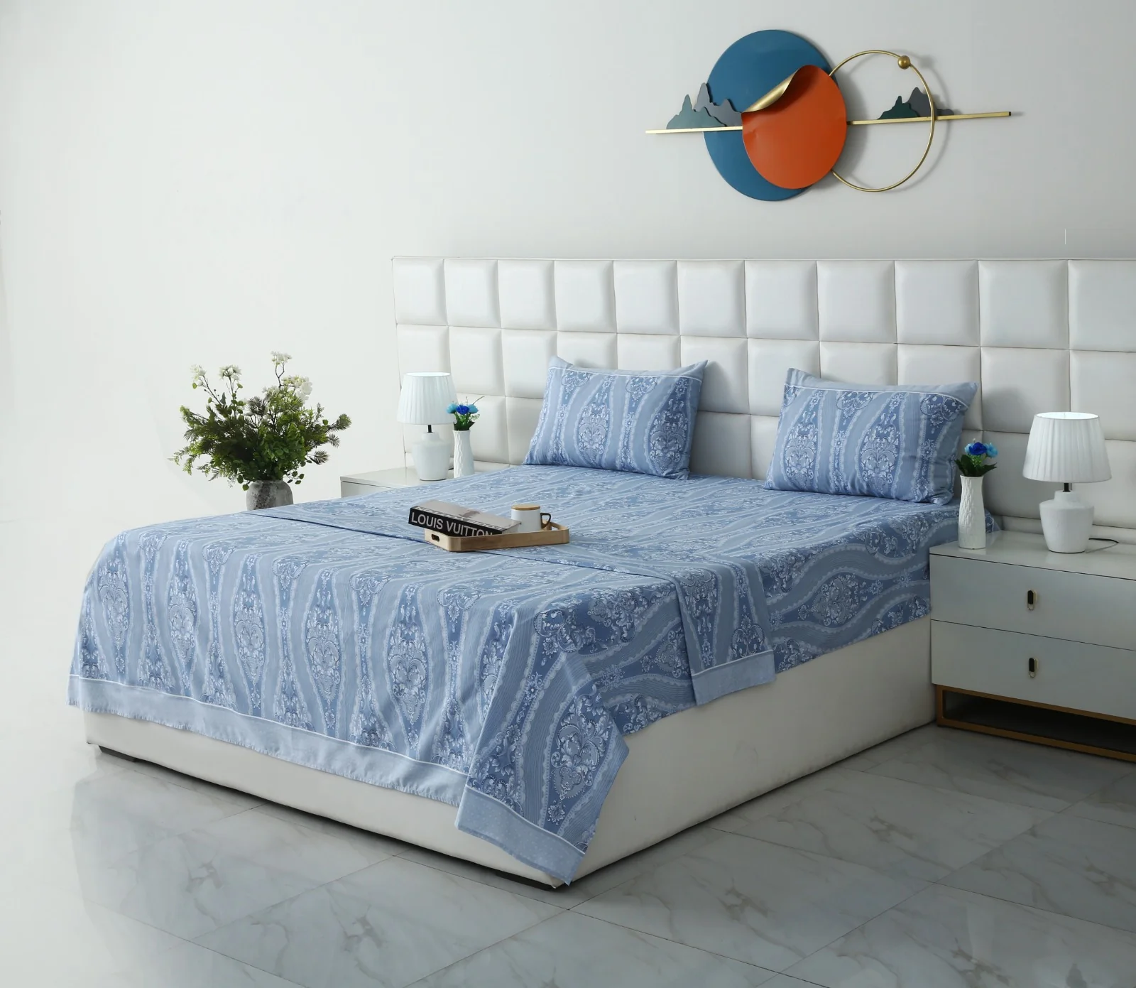 3 PCs Double Bed Sheet With Same Packing-Bouquet Nature - Image 10