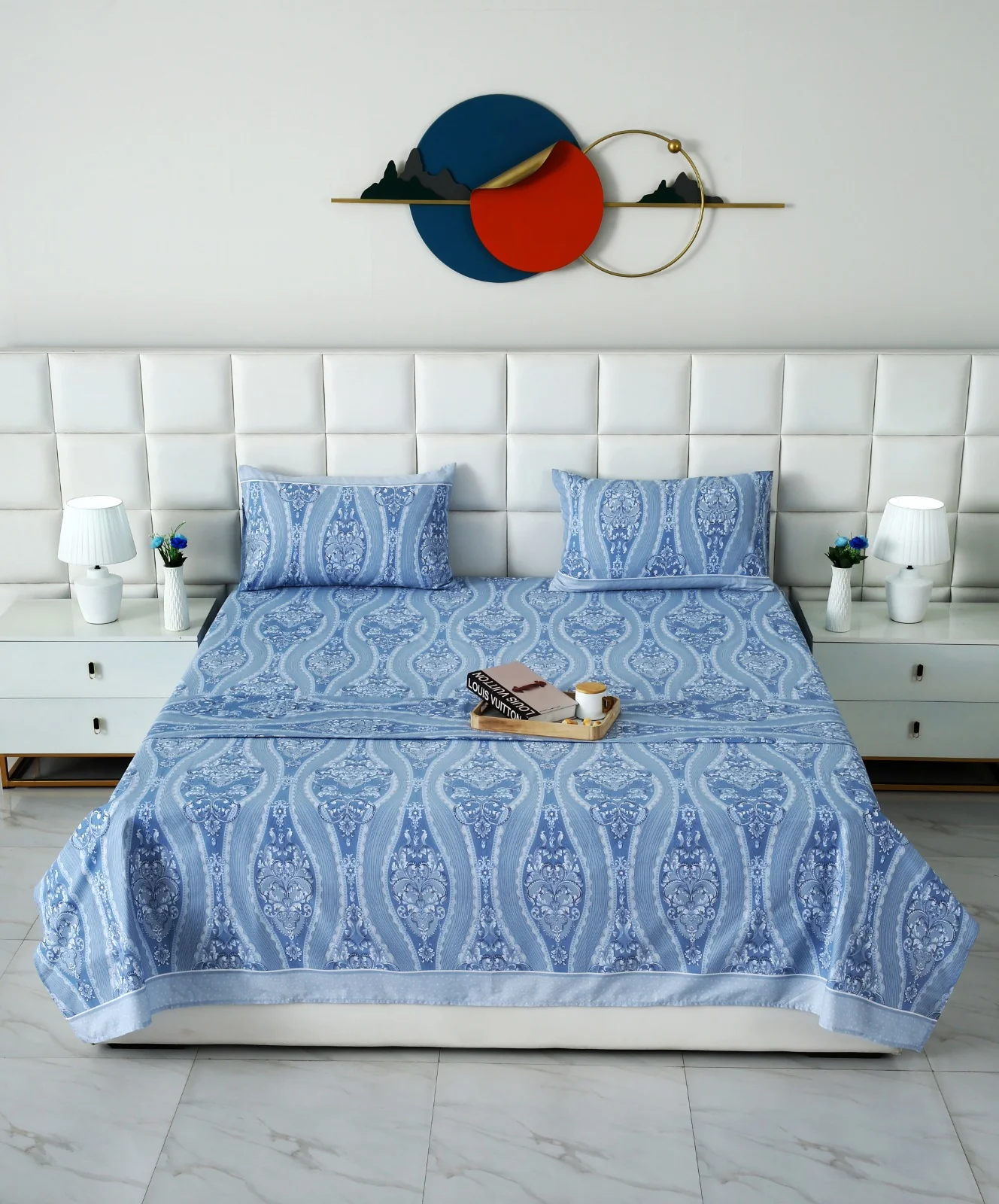 3 PCs Double Bed Sheet With Same Packing-Bouquet Nature - Image 12
