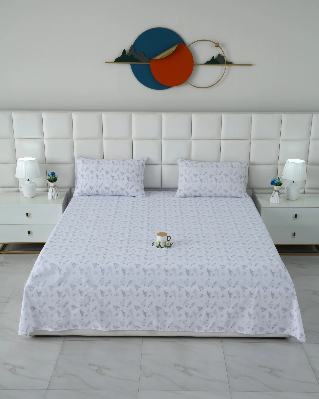3 PCs Double Bed Sheet With Same Packing- Canva Arts - Image 4