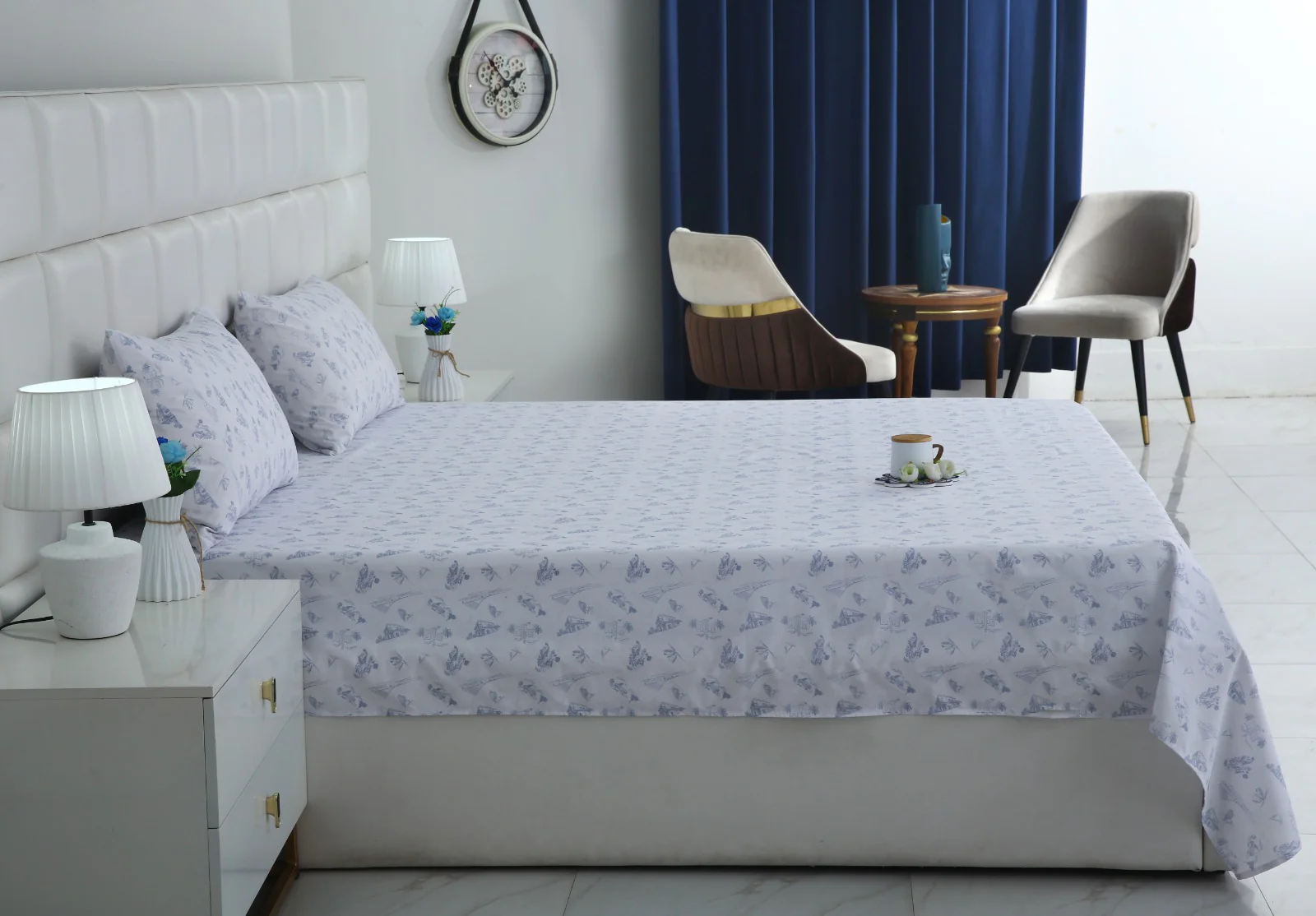 3 PCs Double Bed Sheet With Same Packing- Canva Arts - Image 5