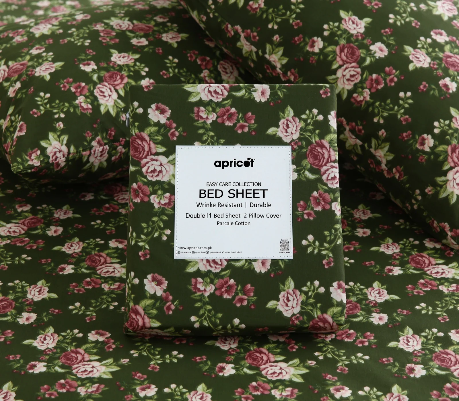3 PCs Double Bed Sheet With Same Packing- Copen Flora - Image 10