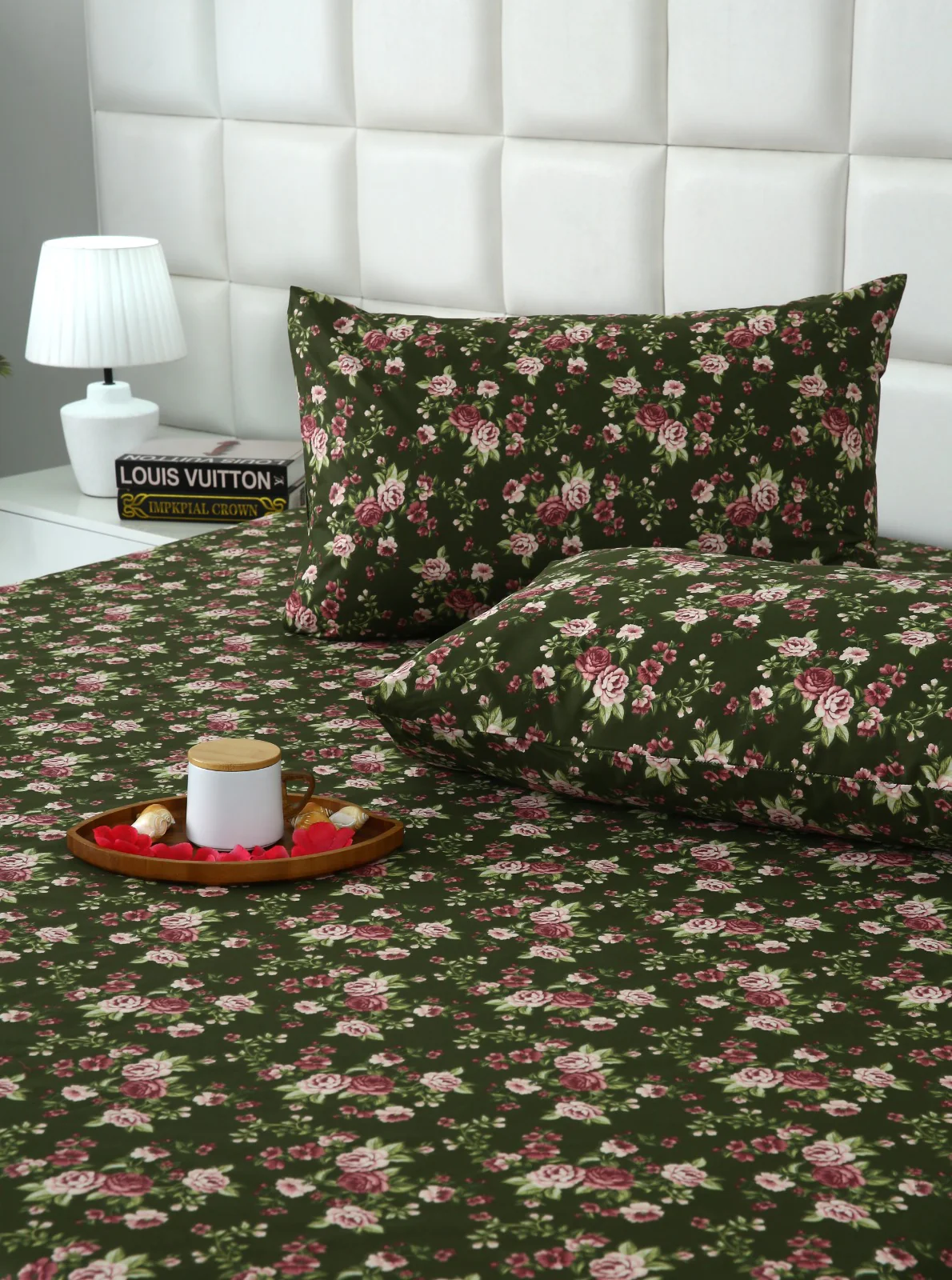 3 PCs Double Bed Sheet With Same Packing- Copen Flora - Image 6