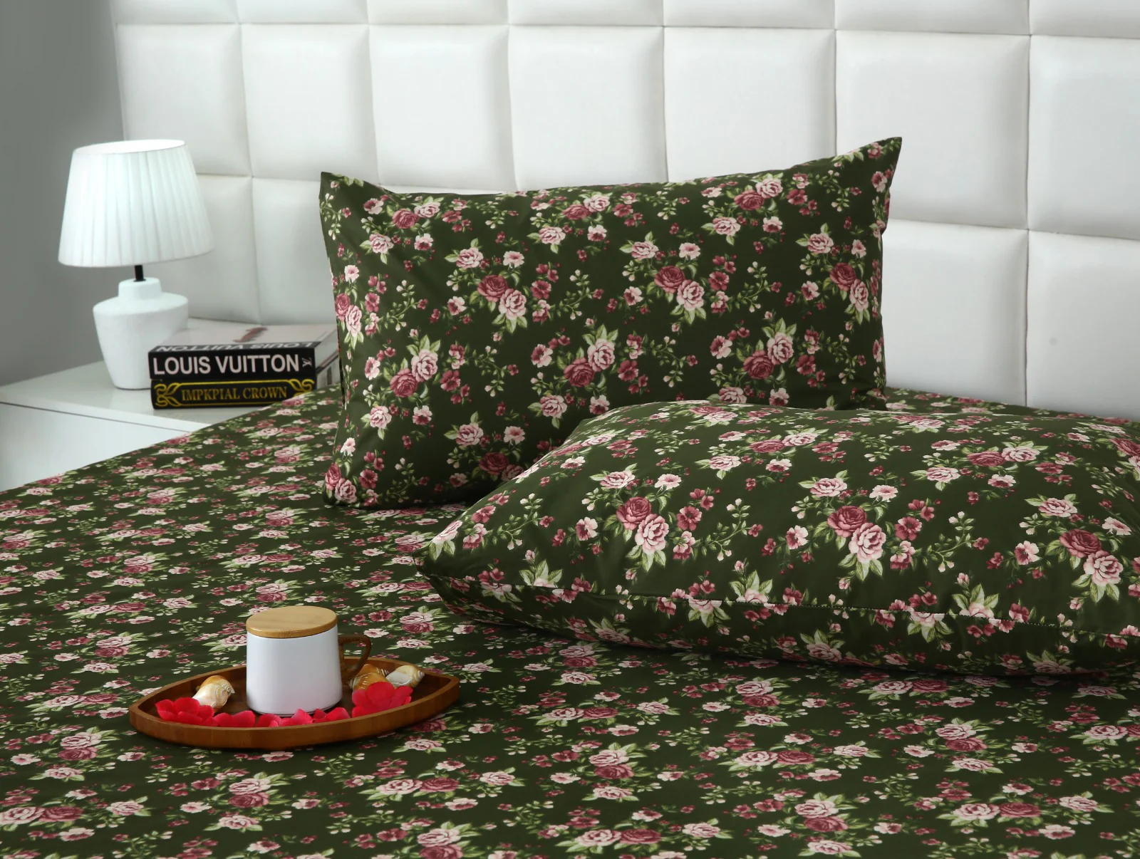 3 PCs Double Bed Sheet With Same Packing- Copen Flora - Image 7